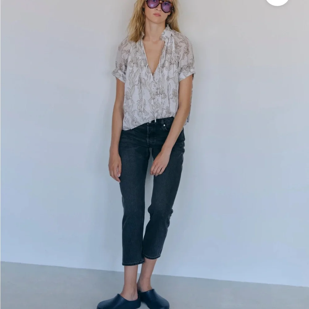 NWT Birgitte Herskind Gajol Blouse Blooming Floral Metallic  38 - Picture 8 of 13